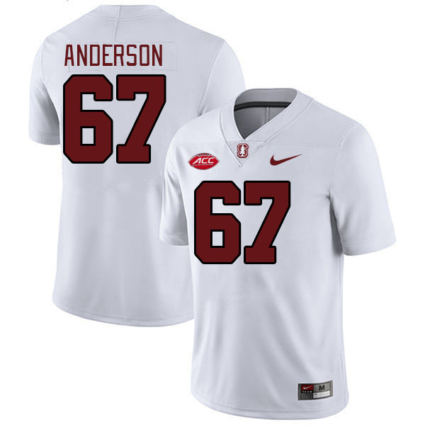 Men #67 Fisher Anderson Stanford Cardinal 2024 ACC Conference College Football Jerseys Stitched-Whit